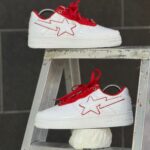 A Bathing Ape BAPE Sta Blanco Rojo