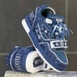 Louis Vuitton Trainer Denim Blue Low