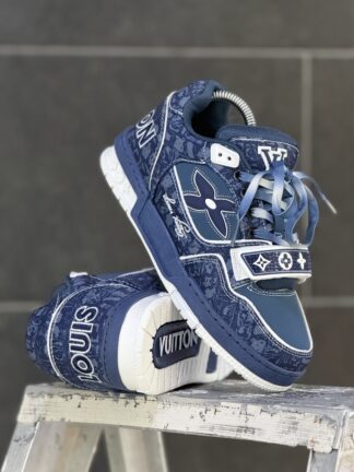 Louis Vuitton Trainer Denim Blue Low