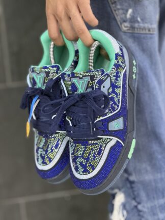 Louis Vuitton Trainer Pedrería Cian Blue