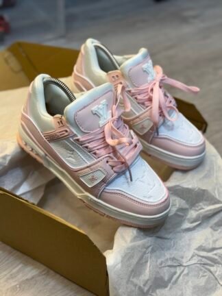 Louis Vuitton Trainer Pink White